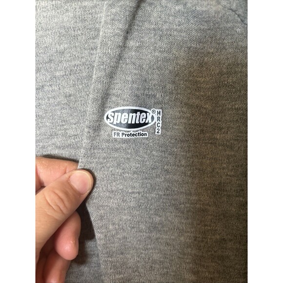 Spentex Shirt FR Flame Resistant ARC Rated HRC2 Henley long sleeve Mens XL Gray - Picture 3 of 12